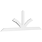Ekena Millwork Richland Architectural Grade PVC Gable Bracket, 84"W x 28"H x 2"D x 4"F, 8/12 Pitch GBP084X28X0204RIC00 - alternate 1